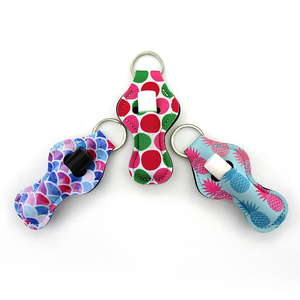 Toptan fiyat RTS neopren dudak parlatıcısı tutucu anahtarlık bileklik - Product Image 5