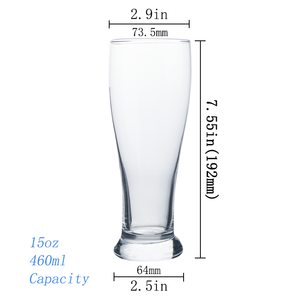 460 ml <span class=keywords><strong>15</strong></span> OZ Trong suốt Công suất cao hiện đại phong cách thủy tinh Nước cup pint Tumbler Glass Beer Cup cho bia thanh - Product Image 4