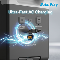 Station d'alimentation portable Solarplay 3840Wh, générateur solaire 3600W, charge rapide AC, alimentation de secours pour la maison en UE