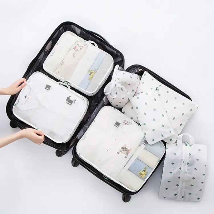 Travel Luggage Organizer Bag Set 7PCS Storage Bag Set Clothes Underwear Socks Packing Cubes Travelling Bag