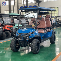 Voiturette de golf électrique 6 places 72V avec panneau solaire tout-terrain, style club, pour le tourisme, le camping, la chasse et les excursions pour adultes