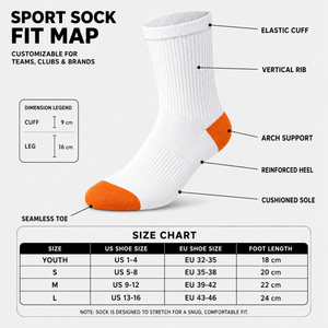 Custom Performance Basketball Socks - High Quality Thick Crew Sports Socks for Men with Anti-Bacterial Sweat Control - Product Image 2