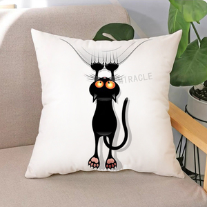 Vui Tùy Chỉnh Vuông Mèo Gối Bìa 45x45Cm Phim Hoạt Hình Khuôn Mặt Lớn Mèo Đệm Trường Hợp Quà Tặng Sáng Tạo Mèo Loại Gối Chăn - Product Image 5