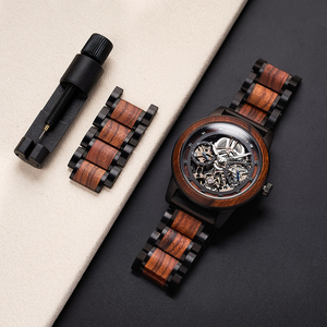 <span class=keywords><strong>Orologio</strong></span> Meccanico Scheletrato Premium <span class=keywords><strong>in</strong></span> <span class=keywords><strong>Legno</strong></span>, Segnatempo Automatico Personalizzato Fatto a Mano <span class=keywords><strong>in</strong></span> <span class=keywords><strong>Legno</strong></span> e Acciaio, <span class=keywords><strong>Orologio</strong></span> <span class=keywords><strong>da</strong></span> <span class=keywords><strong>Polso</strong></span> <span class=keywords><strong>da</strong></span> Uomo Idea Regalo - Product Image 5