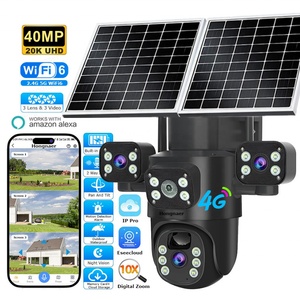 Eseecloud 2.4G 5G WiFi 3Lens 40MP 4G Sim Card Solar PTZ <b>Camera</b> Outdoor Network Wireless Bullet Surveillance CCTV Security <b>Camera</b> - Product Image 1