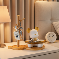 Promotion : Plateau de rangement en résine en forme d'ours, figurine décorative pour la maison, support de clés et de gadgets de bureau