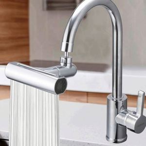 Robinet de cuisine blanc avec tête de pulvérisation cascade, filtre diffuseur, buse économiseuse d'eau, connecteur de robinet durable et éco-responsable - Product Image 1