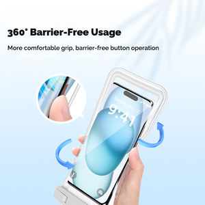 Sac étanche universel pour téléphone portable flottant sous l'eau, pochette transparente étanche pour téléphone portable pour les sports nautiques en plein air, la plage - Product Image 2