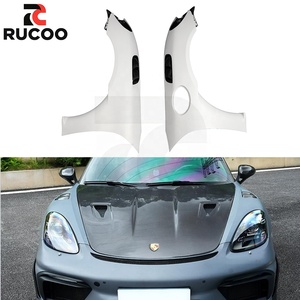 Nuevo Conjunto de Guardabarros Delantero <span class=keywords><strong>Aero</strong></span> Track GT4RS para Porsche 718 981 982 Cayman Boxster, Modificación de Alerón Lateral en PP y Fibra de Carbono Preimpregnada - Product Image 1