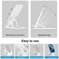 HAWEEL Support en plastique de bureau pliable et réglable pour diffusion en direct, noir, vente en gros