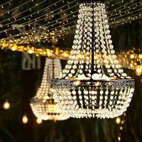 Lampe de table moderne en acrylique et métal, style lustre en cristal, pour centre de table de mariage et salle de banquet de luxe