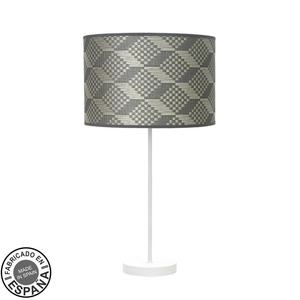 Lampe de table 1xE27, en blanc et gris, dimensions 63x30x30 cm, idéale pour décorer et offrir de l'éclairage dans - Product Image 1