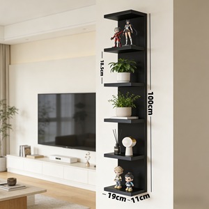 Estante de pared decorativo, accesorios para tablero de un solo mensaje, estantería para muñecas, caja ciega hecha a mano, almacenamiento colgante de pared - Product Image 5