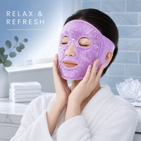 Masque Rafraîchissant Glacé pour les Yeux et le Visage – Gel Compressif, Ajustement Complet, Doux, Réfrigéré, Usage Domestique, Imperméable