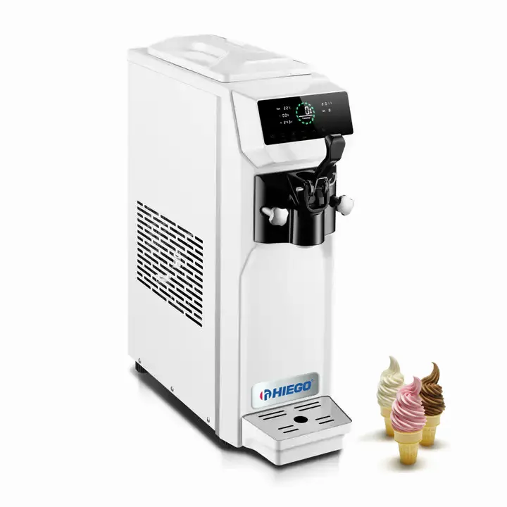 2024 Kleine Bedrijven Softijs Tafel Ijs Machine Koffieshop Zelfgemaakte Kleine Ijsje Machine