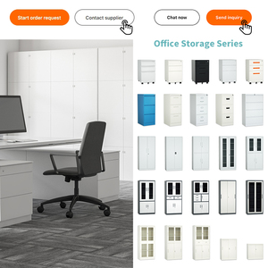 Armoire de rangement en acier durable pour la fabrication de meubles, armoire métallique à 2 portes avec 4 étagères réglables - Product Image 5