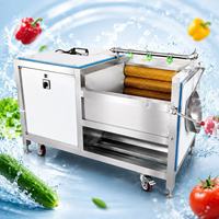Automatische roterende borstelrolreinigingsmachine voor het wassen van verse groenten, fruit en aardappelen