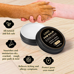 Baume pour pattes entièrement naturel avec logo personnalisé pour chiens et chats, hydratant et apaisant pour les pattes, les nez et les coudes secs et gercés, baume pour les coussinets des pattes <span class=keywords><strong>de</strong></span> chien - Product Image 2