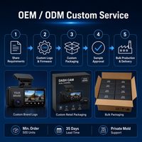 Caméra embarquée double 2K QHD avant 1080P arrière avec écran 3 pouces, WiFi, GPS, enregistreur de conduite, vision nocturne, personnalisable OEM