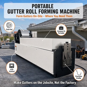 Machine de formage à rouleaux pour gouttières mobiles, profil en acier galvanisé de 0,7 mm de type K pour système de drainage des toitures - Product Image 1