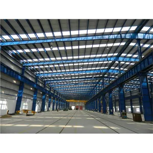 中国装配门式框架工厂/轧机车间套件钢结构仓库机库棚建筑