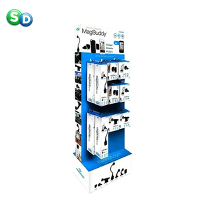 Sản phẩm điện tử cửa hàng bán lẻ Pop POS posm Bộ sạc điện thoại tông Standee hiển thị đứng điện thoại di động Phụ Kiện kệ trưng bày - Product Image 6