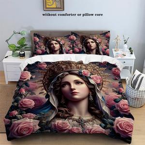Vente chaude personnes impression couette housse de couette ensemble 3 pièces US Queen & King Size/pleine taille noir microfibre ensemble de literie - Product Image 1