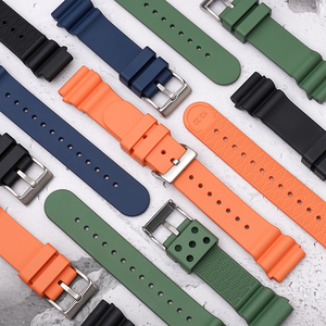 Nuovo arrivo 20mm 22mm Sport Diving FKM cinturino in gomma morbida cinturino in gomma per Seiko per nero verde acqua fantasma - Product Image 1