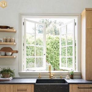 Fenêtre à battants en treillis français blanc à double vitrage, à ouverture battante, pour villa, cuisine - Product Image 4