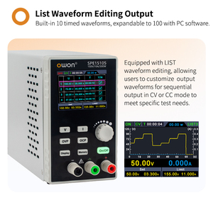 OWON SPE15105 100V-240V 45~65Hz 500W SPE 150V ชุดจ่ายไฟ พร้อมหน้าจอ LCD สีขนาด 2.8 นิ้ว - Product Image 1