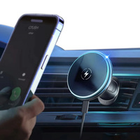 Cargador magnético inalámbrico de 15W para coche, soporte para teléfono de coche de carga rápida, soporte para teléfono móvil con imán fuerte, caja de Color, hasta 12 meses