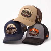Gorra Trucker Vintage con Diseño de Ciervo y Cabra, Estilo Timber Ridge, con Malla Trasera y Cierre Ajustable, Parches Personalizados, Moda Y2K