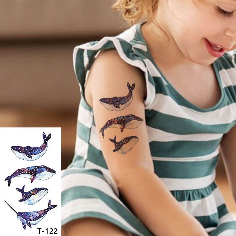 Pegatinas Niña Tatuajes Temporales De Animales Oceu00e1nicos