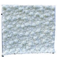 Exquisita Pared de Flores de Loto Artificial Europea en 3D y 5D, 8 pies x 8 pies, para Bodas, Fiestas, Navidad, Año Nuevo Chino, Cabina de Fotos