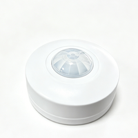 Détecteur de mouvement PIR SanJin 360 à fixation plafond 110-240V Max 1200W, détection 6m, luminosité et temps réglables pour éclairage automatique