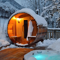 Cèdre rouge importé du Canada traditionnel au design luxueux 2-3 personnes Accueil Sauna Spa Baignoires Sauna Chambres