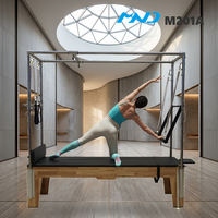 Cadillac de Pilates en Bois d'Hévéa avec Conception de Qualité Studio, Équipement de Fitness MND pour Acheteurs de Chaînes de Salles de Sport à Sao Paulo