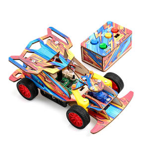 Voiture de course télécommandée en bois, kit de bricolage STEM, modèle A-10A, sans batterie, jouet éducatif pour enfants - Product Image 1
