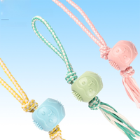 Nouvel Arrivage Ensemble de Jouets pour Chien en TPR, Peluche, Coton et Corde, Motif Singe, Anneaux et Nœuds, Jouet à Mâcher Résistant aux Morsures pour la Mastication et l'Entraînement Autonome