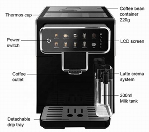 Home and Office Smart <b>Fully</b> <b>Automatic</b> <b>Coffee</b> <b>Machine</b> Large LCD Screen Espresso Maker Home and Office Smart <b>Fully</b> <b>Automatic</b> Coffe - Product Image 5