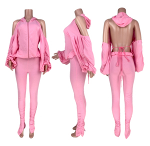 <span class=keywords><strong>Abbigliamento</strong></span> <span class=keywords><strong>Casual</strong></span> donna <span class=keywords><strong>taglie</strong></span> <span class=keywords><strong>forti</strong></span> 2 pezzi Set pantaloni della tuta e felpa con cappuccio - Product Image 4