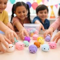 Jouet moelleux en forme d'animal Mochi, anti-stress, boule sensorielle, jouets doux pour soulager le stress, coffret cadeau pour enfants et adultes, 24/30 pièces