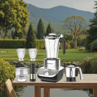 HappyPartner Mixeur Multifonctionnel 6-en-1 Presse-agrumes Mélangeur de Jus Mélangeur Alimentaire Broyeur Électrique Smoothie Maker
