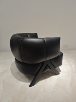Nouveauté tissu fauteuil de salon en cuir véritable salon chaise de loisirs velours d'agneau hall d'hôtel canapé de réception en bois massif