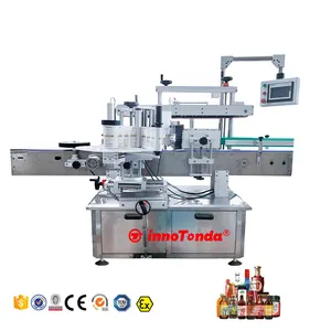 Automatic Adhesive sticker vertical round square bottle label labeling machine for glass bottles bottle labeling machine