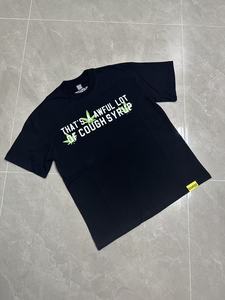 T-shirt 100% Cotone 'AWFUL LOT of COUGH SYRUP' <span class=keywords><strong>di</strong></span> Alta Qualità, Maglietta Oversize a Maniche Corte per Uomo - Product Image 5