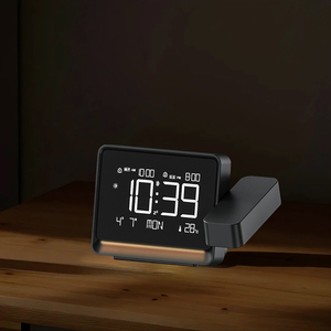 Tùy Chỉnh 24-Giờ LED Kỹ Thuật Số Đồng Hồ Báo Thức Thời Gian Hiển Thị Nhiệt Độ Im Lặng Hiện Đại Trong Nhà Nhiệt Kế Cho Nhà Văn Phòng Bàn Bảng - Product Image 5