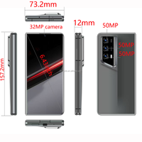 Smartphone Android pliable 5G personnalisé avec bandes globales, 12 Go de RAM, 512 Go de ROM, processeur Octa Core, double écran AMOLED de 7,92 pouces, téléphone pliable