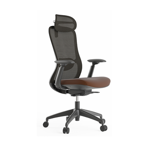 Chaise de bureau ergonomique à dossier haut avec appui-tête et soutien lombaire réglable pour les chaises de personnel - Product Image 2