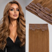 Extensions à clipser en cheveux humains vierges Remy européens de qualité supérieure, non traités, doux et volumineux, pour usage quotidien